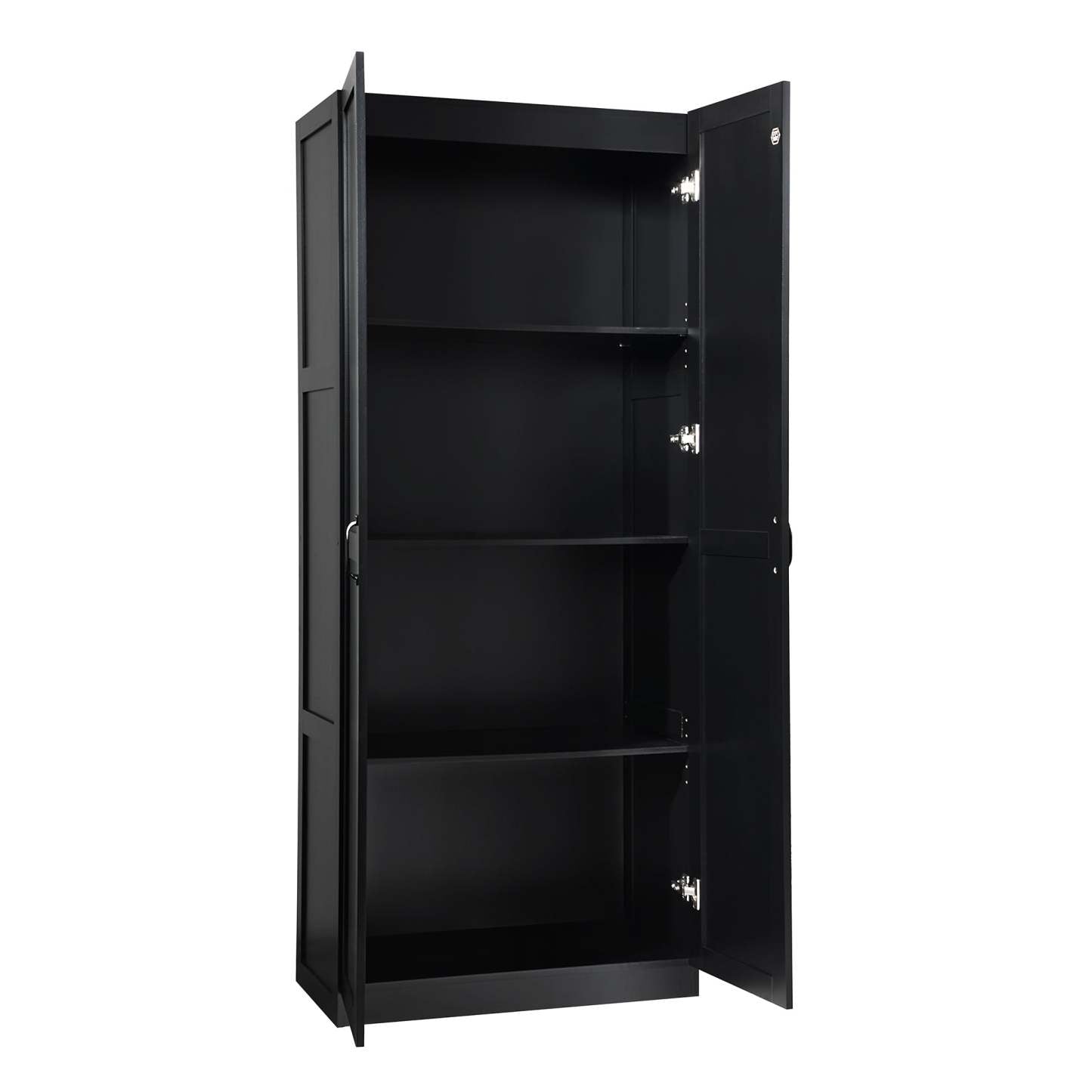 Manhattan Comfort Hopkins Modern Storage Closet - Black|Armoire de rangement autoportante moderne Hopkins de Manhattan Comfort avec 7 tablettes - blanche