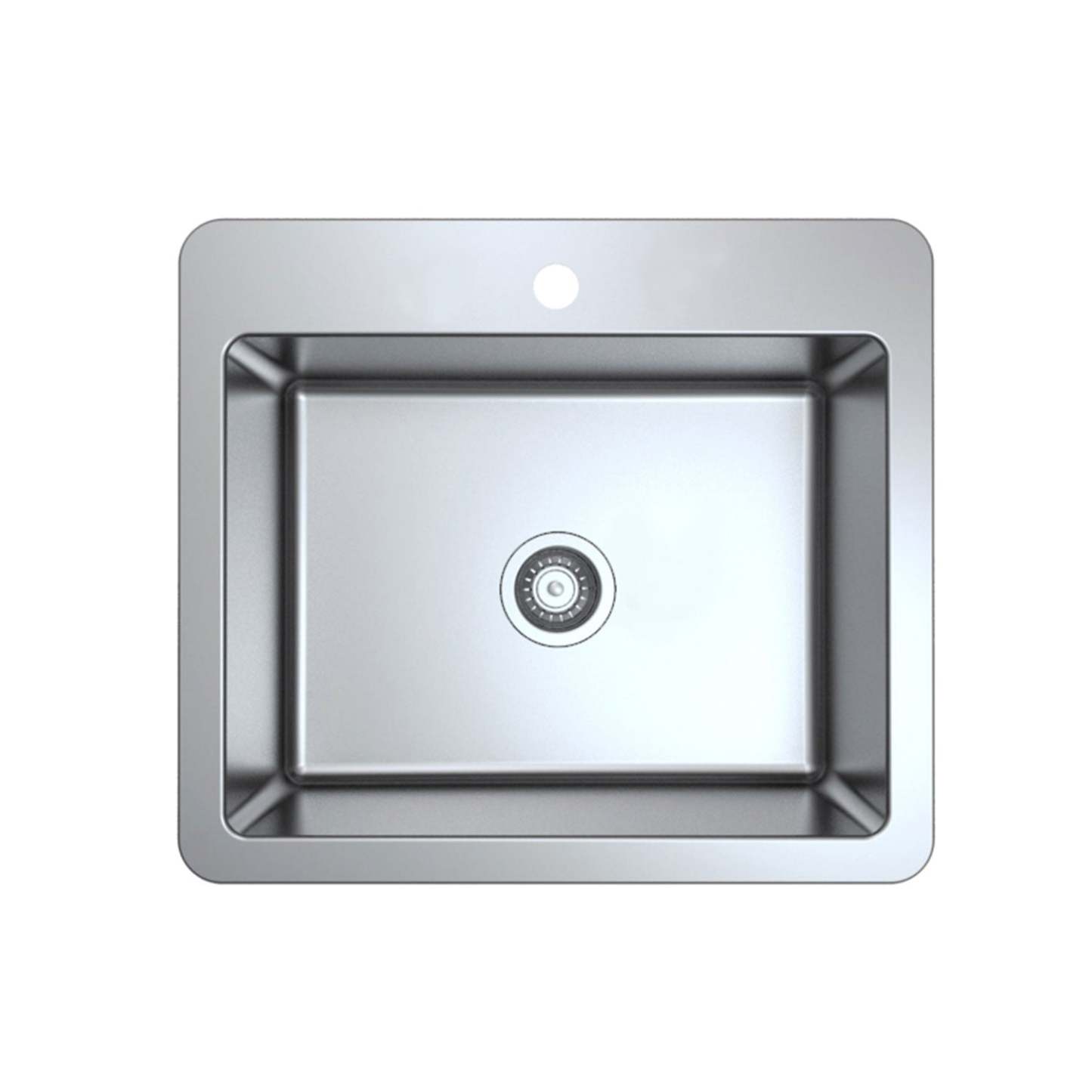 Ancona Valencia Series 25 Compact Dual Mount Kitchen Sink - AN-3340|Évier de cuisine compact sous plan ou en surface Ancona de série Valencia de 25 po - AN-3340|D77GI08B
