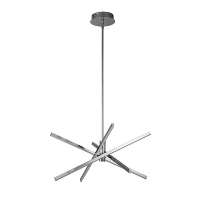Lustre LED moderne en aluminium noir et or de style Sputnik, suspension linéaire pour salon/salle à manger/cuisine