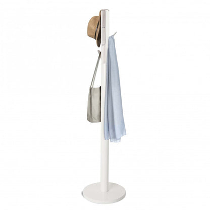 Umbra Modern Wood Flapper Coat Rack - Blanc|Portemanteau moderne Flapper de Umbra en bois - blanc
