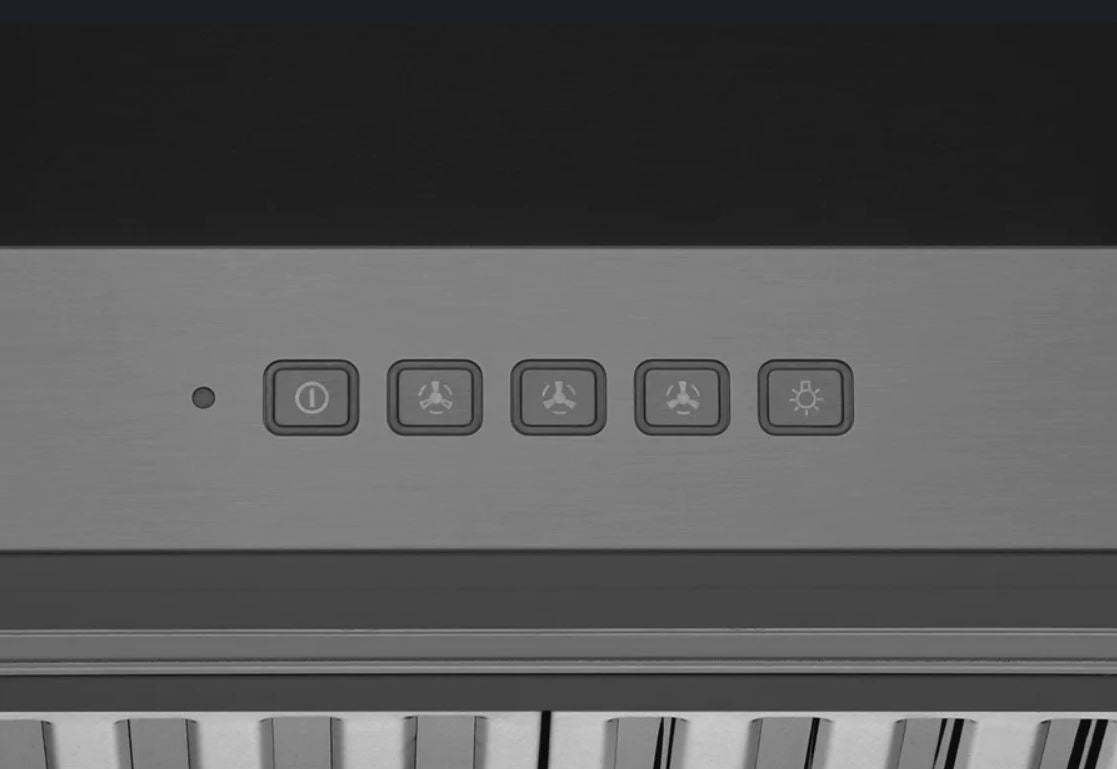 Hotte de cuisinière murale Hauslane 30 en acier inoxydable noir - WM-590BSS-30|Hotte de cuisinière murale Hauslane de 30 po en acier inoxydable noir - WM-590BSS-30