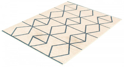 Tapis Anandi ivoire-bleu - 7'10 x 10'2|Carpette Anandi ivoire-bleu - 7 pi 10 pox 10 pi 2 po| D2A9N9Q5