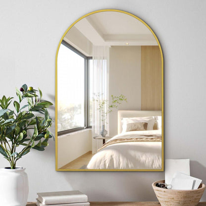 Miroir architectural artisanal Arcus 24 X 36 - Or|Miroir architectural Arcus 24 po x 36 po fabriqué à la main - doré