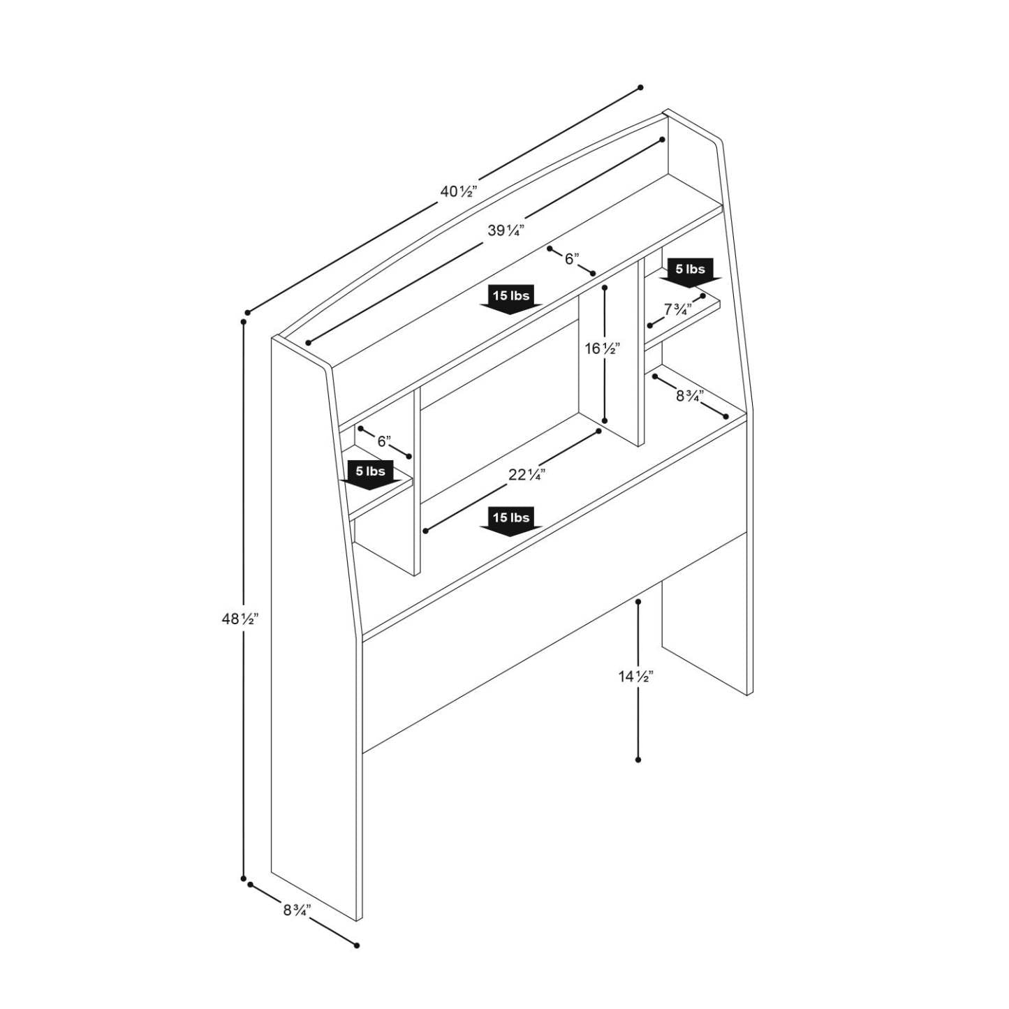 Astrid Twin Headboard - Espresso|Tête de lit Astrid pour lit simple - espresso