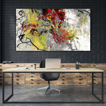 Œuvre d'art murale géante « Paix sur Terre » 84 x 48