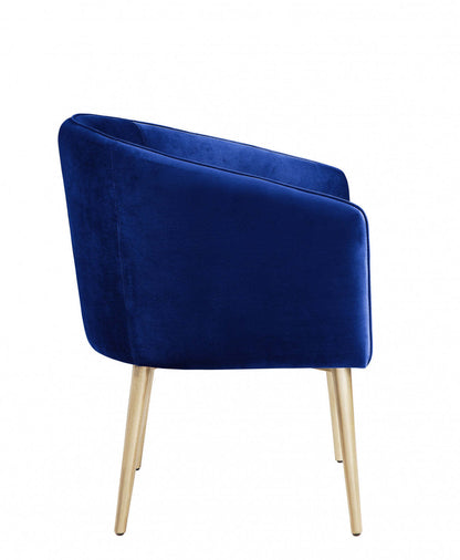Velma Chaise d'appoint Velours Marine | Chaise D'appoint Velma En Velours Bleu