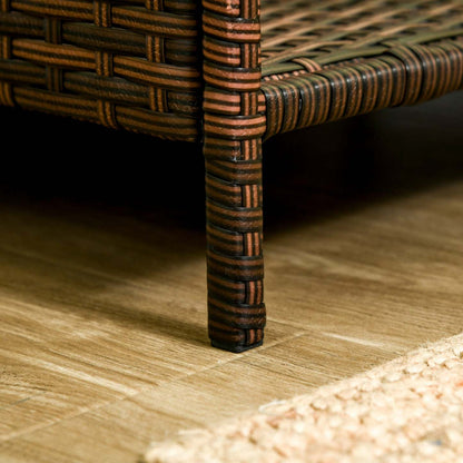 Pawhut Lit En Rotin Pour Chiens Et Chats De Petite Taille Et De Taille Moyenne, Niche En Osier Pour Extérieur Avec Résistance à L'eau