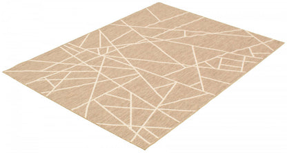 Tapis Sadie Abstract Taupe-Champagne - 2,39 m x 3,10 m | D2AWI30A