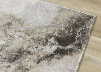 Tapis d'intérieur en marbre London - 5'3 x 7'7|Carpette London à motif marbré pour l'intérieur - 5 pi 3 po x 7 pi 7 po