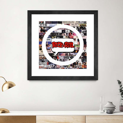 Œuvre d’art murale encadrée noire et mate « Its Here To Stay » 30 x 30