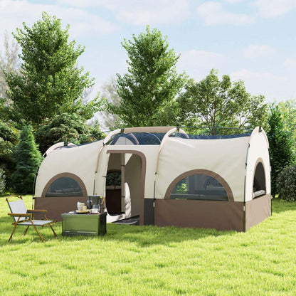 Outsunny Tente de Camping 4-6 Personnes, 3000mm Imperméable et UPF30+, Kaki