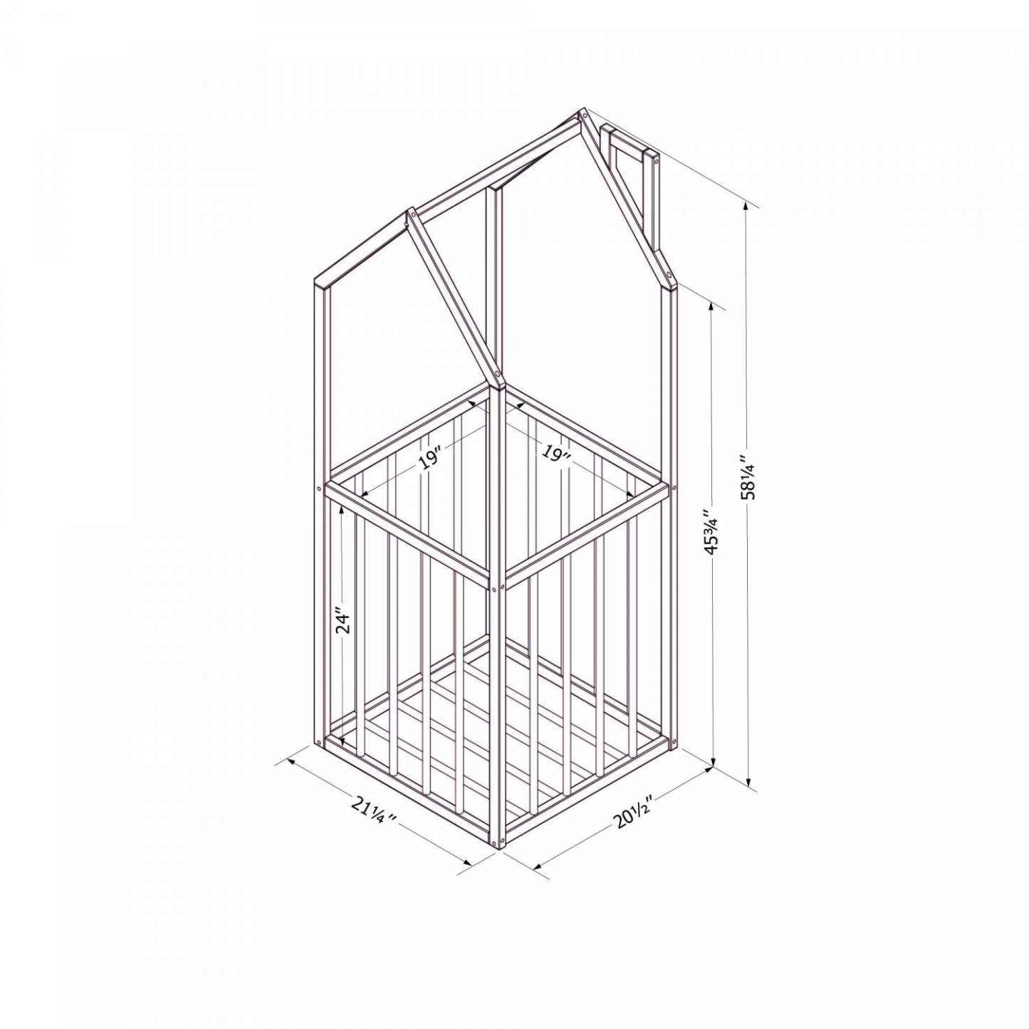Meuble de rangement Ohana en forme de maison - naturel