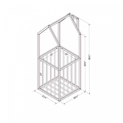 Meuble de rangement Ohana en forme de maison - naturel