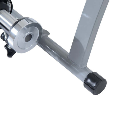 Soozier Support D'entrainement Intérieur Pliable, Support de Vélo Stationnaire pour Exercice, 26-28 &amp; 700c Wh|Soozier Support D'entrainement Magnétique pour Vélo d'Intérieur Pliable en Acier (argent)