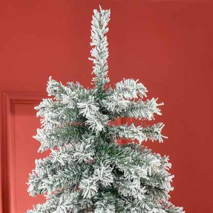 Homcom Arbre De Noel Floqué De Neige Artificielle De 7 Pieds Avec 1083 Pointes De Branche