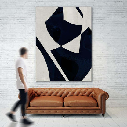 Œuvre d'art murale géante « Black Machine I » 72 x 54