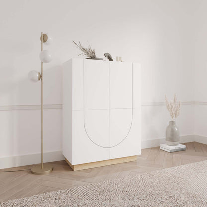 Nordika Nauraa High-Buffet Accent Cabinet - Blanc|Buffet d'appoint haut Nauraa Nordika - blanc