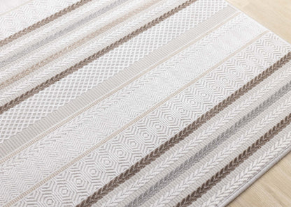 Tapis d'intérieur rayé London - 6'7 x 9'6|Carpette London à rayures pour l'intérieur - 6 pi 7 po x 9 pi 6 po