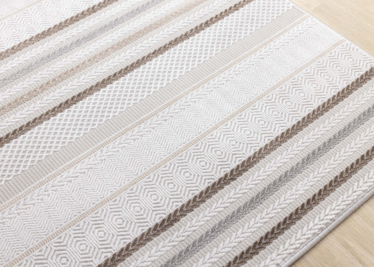 Tapis d'intérieur rayé London - 5'3 x 7'7|Carpette London à rayures pour l'intérieur - 5 pi 3 po x 7 pi 7 po