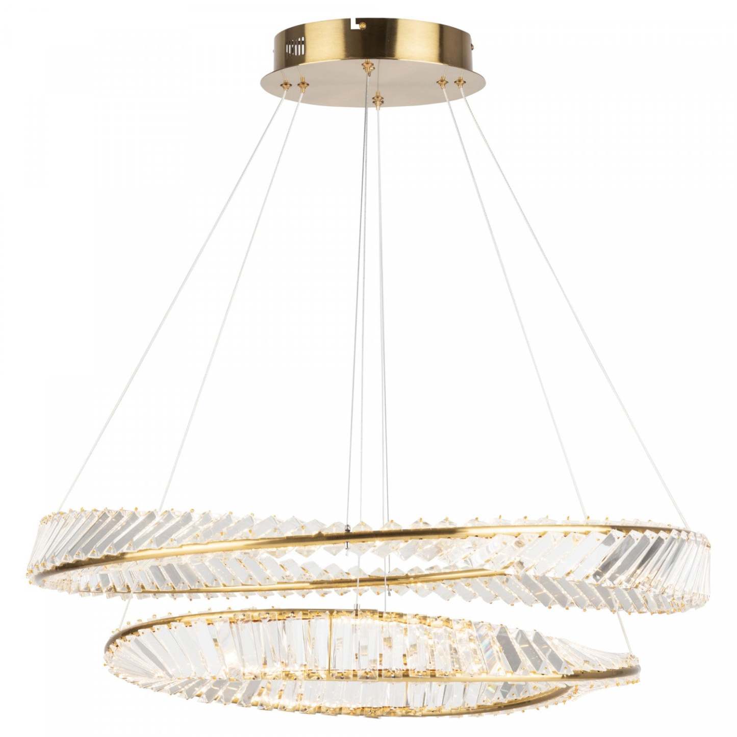 Stella 65 W LED Brushed Brass Chandelier|Lustre Stella laiton brossé à DEL de 65 W|D06HHFZ0