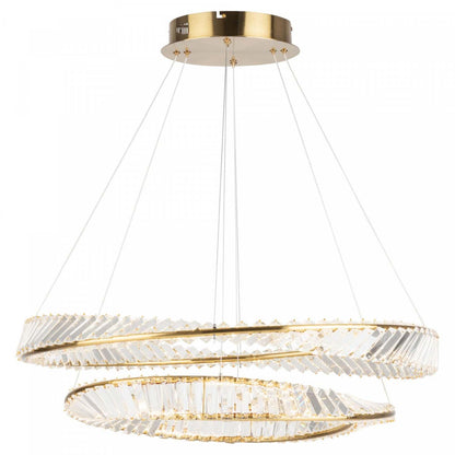Stella 65 W LED Brushed Brass Chandelier|Lustre Stella laiton brossé à DEL de 65 W|D06HHFZ0