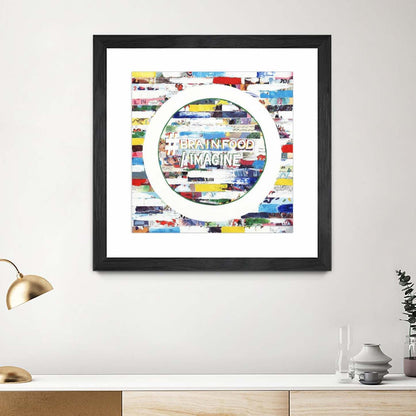 Smoke Circus Iv Matted and Framed Black 36x36 Wall Art|Œuvre d'art murale encadrée noire et mate « Smoke Circus Iv » 36 x 36