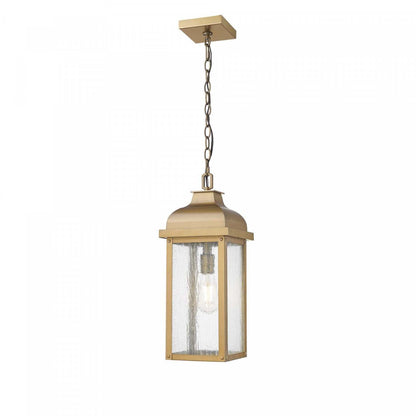 Luminaire suspendu d'extérieur à 1 lumière Madrid, lampe en laiton patiné | Suspension D'extérieur A 1 lampe Madrid, Laiton Vieilli