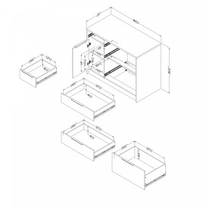 Olio Ilot De Cuisine Avec Porte Et Tiroirs - Noir Mat Et Faux Marbre Blanc | Olio Kitchen Island With Door And Drawers - Matte Black And Faux White Marble