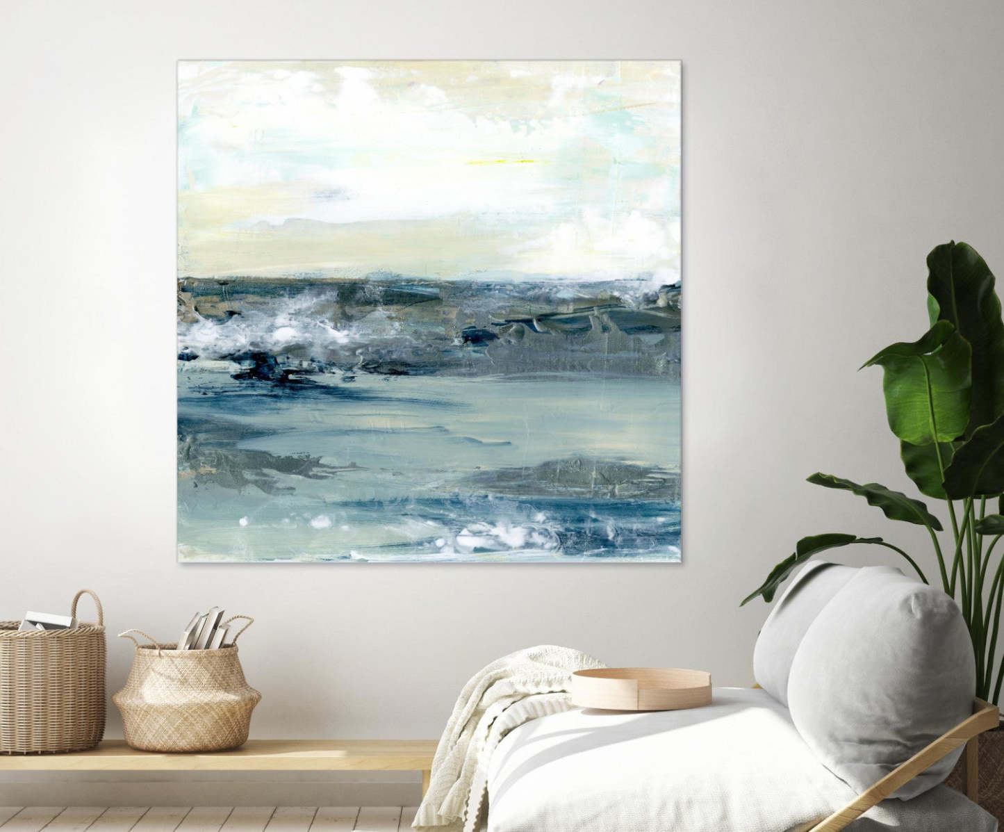Coastal Blues I Giant Art 72x72 Wall Art|Œuvre d'art murale Giant Art « Coastal Blues I » 72 x 72