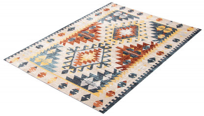 Tapis mosaïque taupe/cuivre lavable en machine - 8'0 x 10'0|Carpette Mosaic taupe et cuivre lavable à la machine - 8 pi 0 po x 10 pi 0 po|D86FJPDP