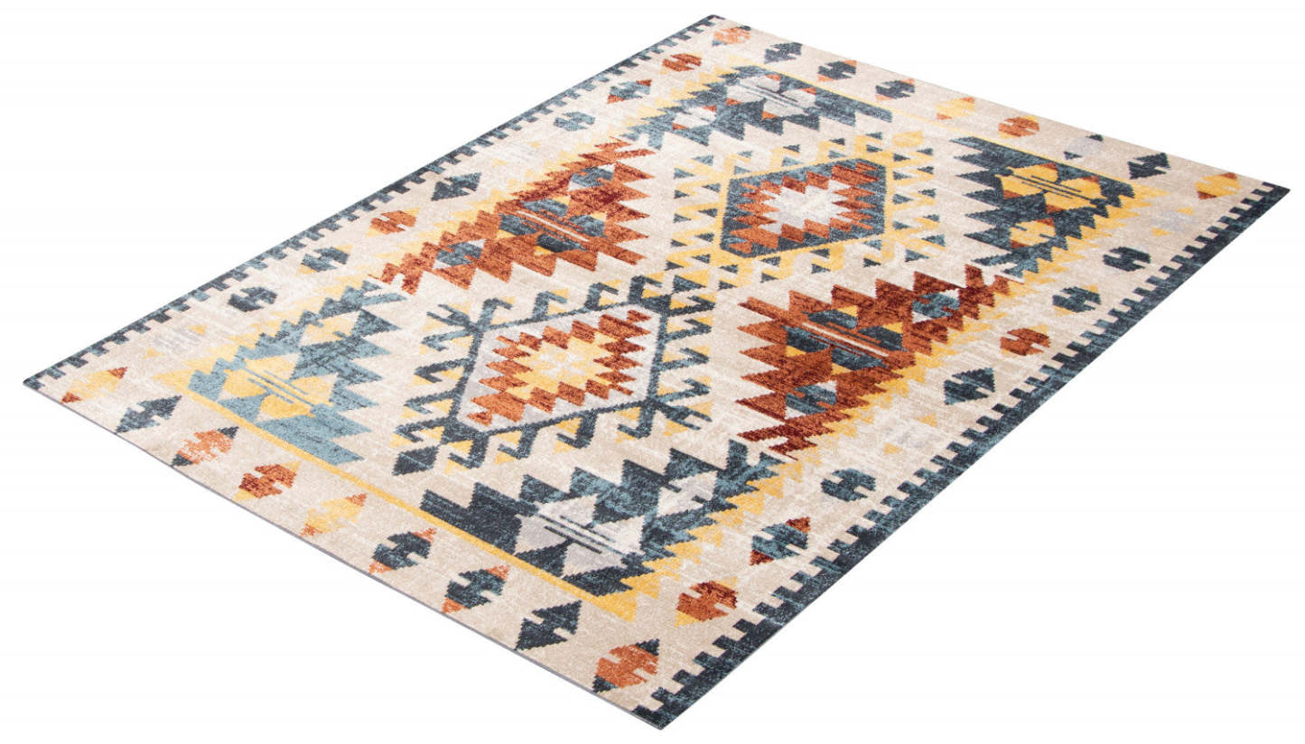 Tapis mosaïque taupe/cuivre lavable en machine - 3'0 x 5'0|Carpette Mosaic taupe et cuivre lavable à la machine - 3 pi 0 po x 5 pi 0 po|D86F8LRR