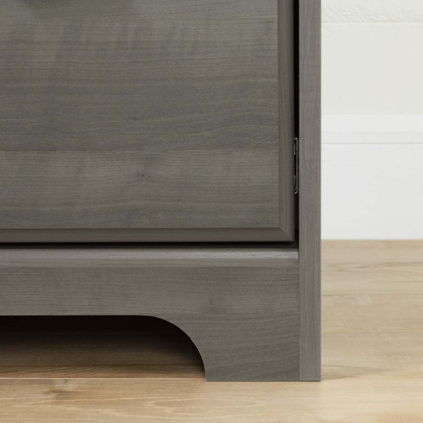 Bureau d'ordinateur Versa avec huche - Érable gris | Bureau d'ordinateur Versa avec crédence - érable cendré | D83GE15V
