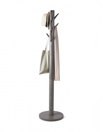 Umbra Modern Wood Flapper Coat Rack - Gris|Portemanteau moderne Flapper de Umbra en bois - gris