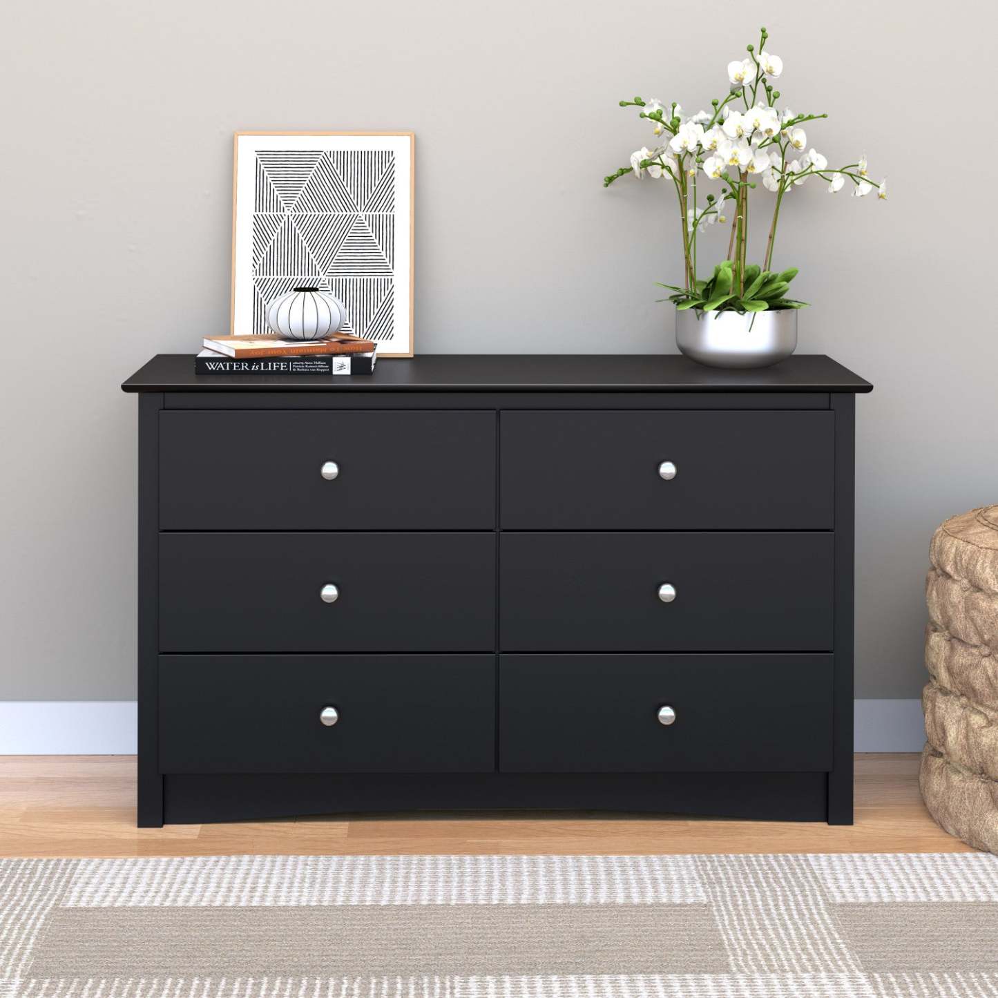 Jade Kids 6-Drawer Dresser - Black|Commode Jade à 6 tiroirs pour enfants - noire