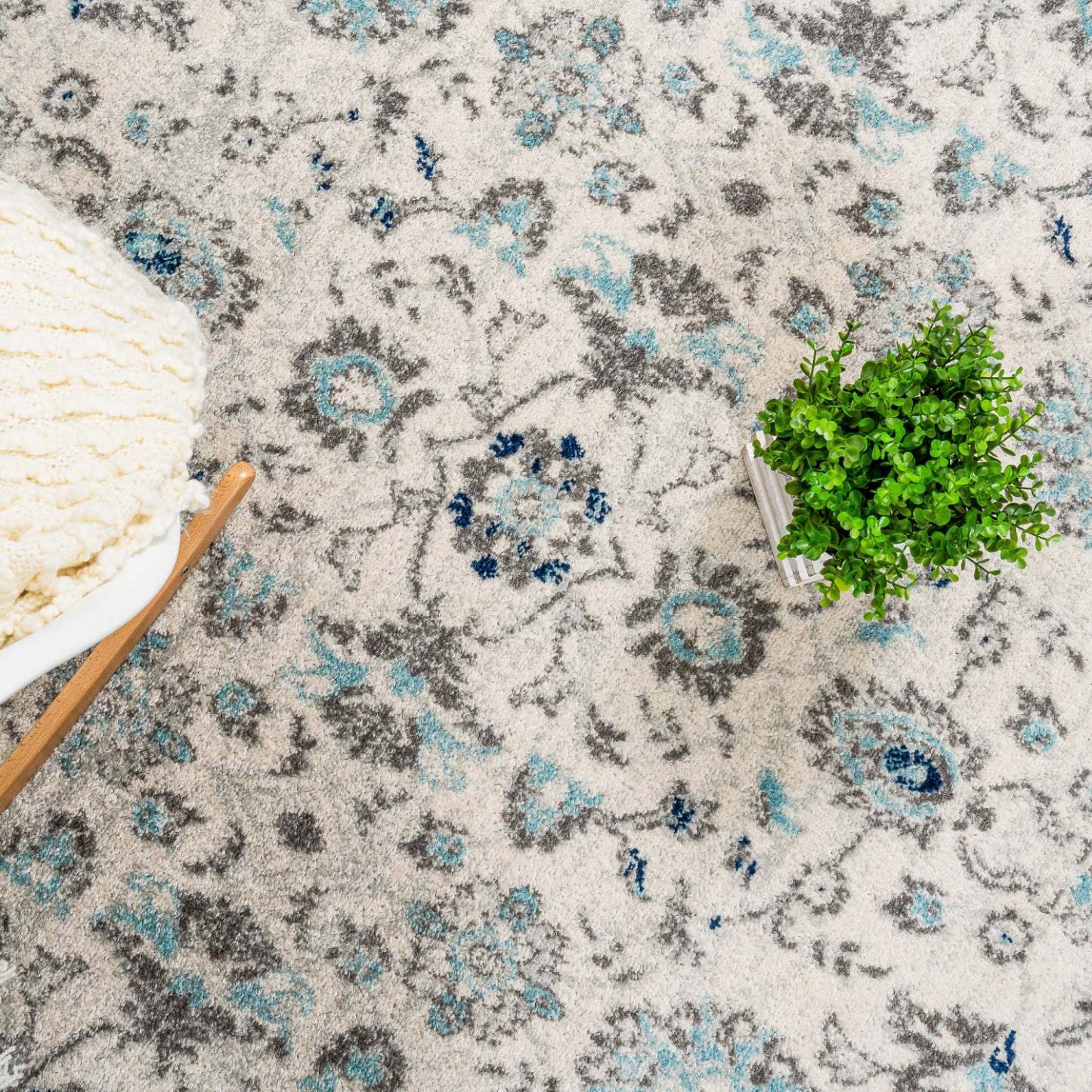 Tapis Roma Paradise bleu 7 x 10 | D80GUHFA