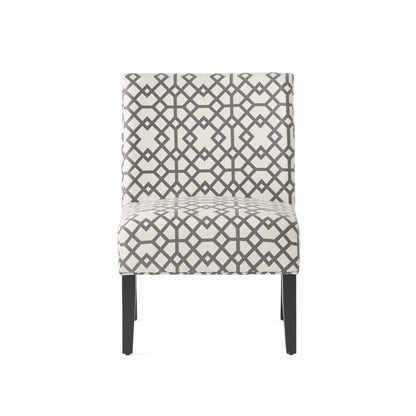Oliver, ensemble de 2 chaises d'appoint en tissu d'apparence lin avec pieds en bois d'hévéa, gris et ivoire | Lot De 2 Fauteuils D'appoint Oliver En Tissu aspect lin Avec Pieds En Bois D'hévéa - Gris Et Ivoire