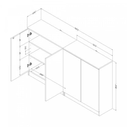 Ensemble de 2 buffets Arum à 2 portes en chêne blanchi - South Shore
