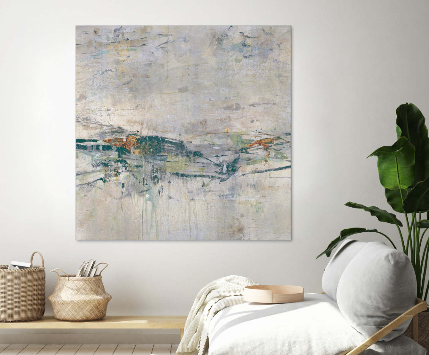 Œuvre d'art murale géante « Broken Road III » 54 x 54