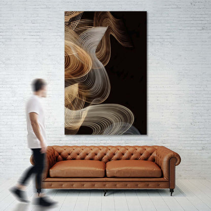 Œuvre d'art murale géante « Smokey Lines » 72 x 48