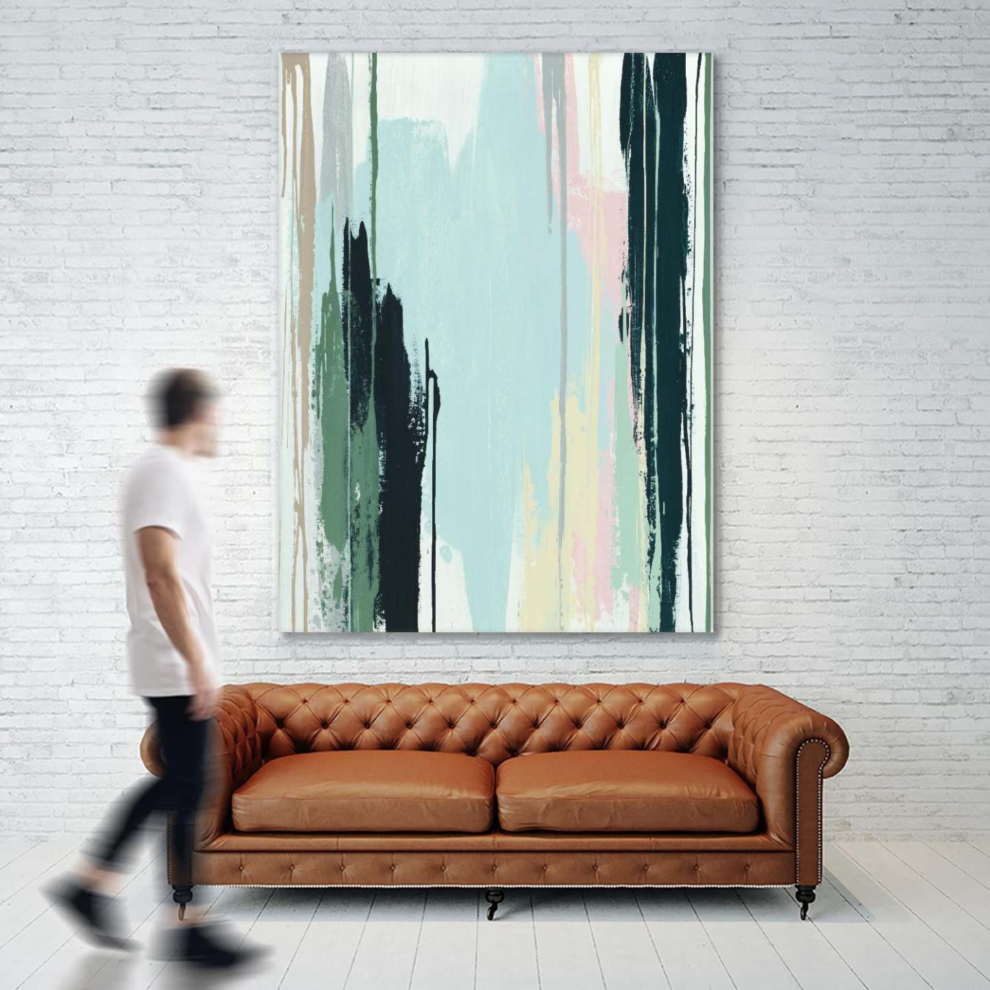Œuvre d'art murale géante « Splendid Mirage I » 72 x 54