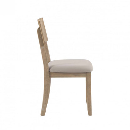 Chaise de salle à manger en tissu d'apparence lin gris Jorissen - Ensemble de 2|Chaise de salle à manger Jorissen en tissu d'apparence lin gris - ensemble de 2