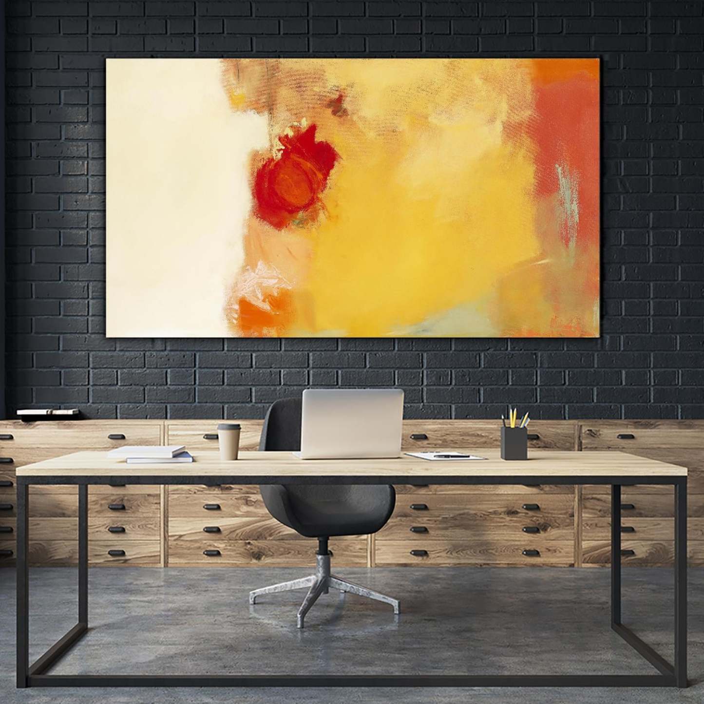 Red Note Giant Art 84x48 Wall Art|Œuvre d'art murale Giant Art «Red Note» 84 x 48