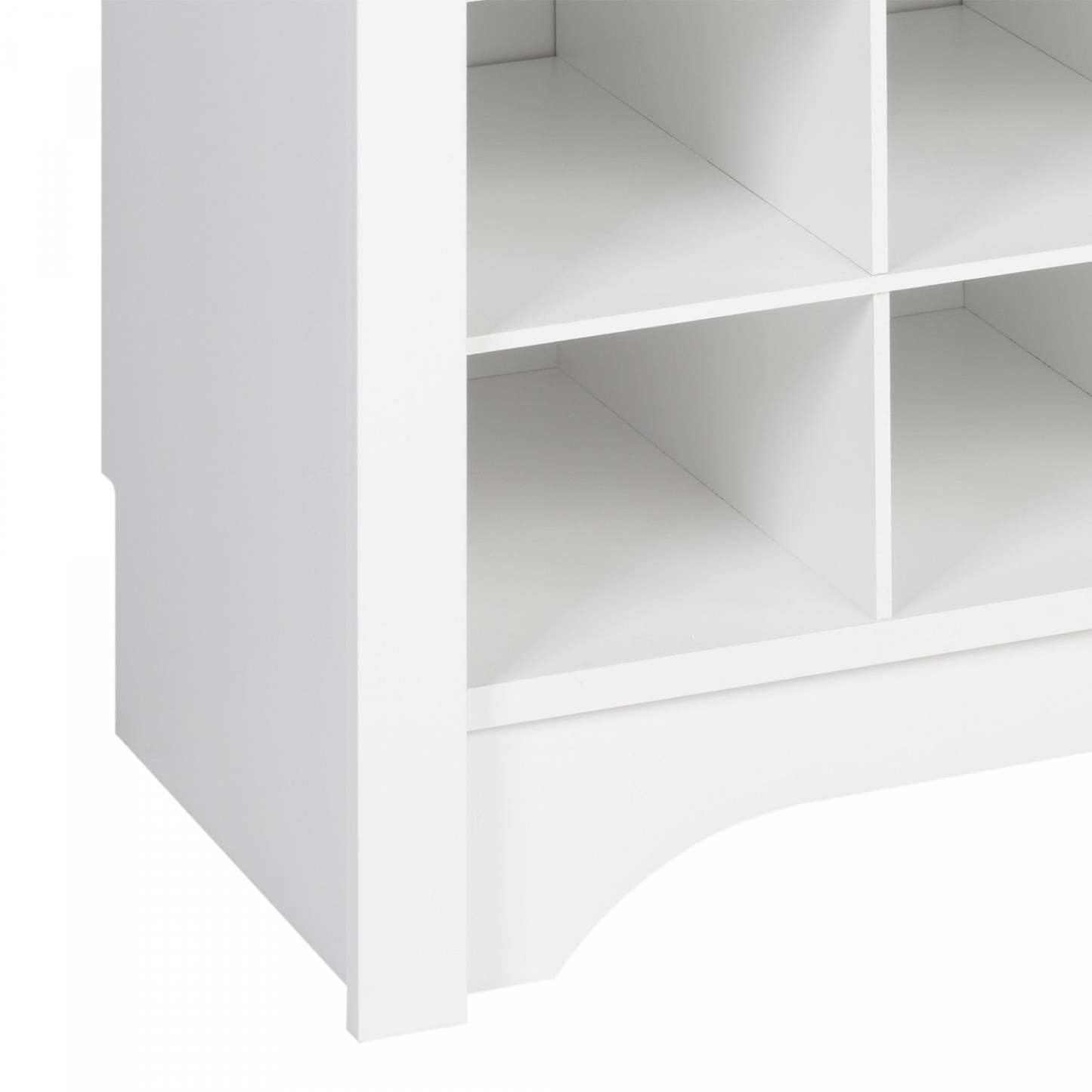 Shoe Cubby Console - White|Console à compartiments pour chaussures - blanche