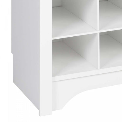 Shoe Cubby Console - White|Console à compartiments pour chaussures - blanche