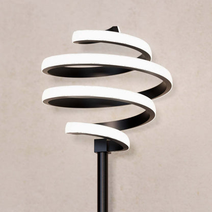 59 Matte Black Spiral LED Lampadaire |Lampe à pied en spirale à DEL de 59 po noir mat