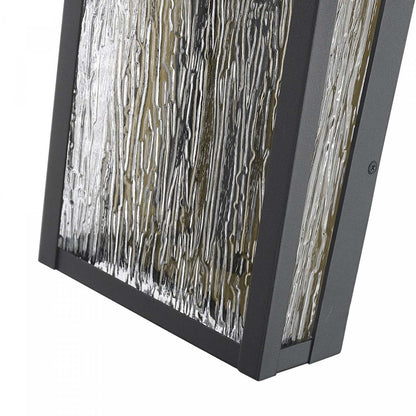 Applique murale extérieure Point 2 Light 21,5, lampe noire et laiton | Applique Murale D'extérieur Point A 2 lampes De 21,5 po, Noir Et Laiton