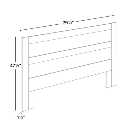 Prepac Rustic Ridge Farmhouse King Headboard - Washed White|Tête de lit pour très grand lit champêtre Rustic Ridge de Prepac - blanc vieilli