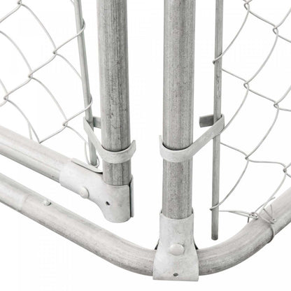 Pawhut Chenil D'extérieur Pour Chien Avec Toit, Verrou En Acier, Murs Latéraux En Maille Pour Jardin &amp; Patio, 9.8'|Pawhut Chenil D'extérieur Pour Chien En Metal, Enclos Niche Parc Pour Animaux De Compagnie Avec Serr