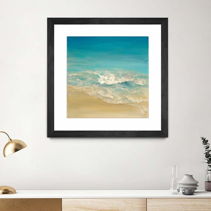 Coastal Viewpoint Ii Matted and Framed Black 36x36 Wall Art|Œuvre d'art murale encadrée noire et mate « Coastal Viewpoint Ii » 36 x 36