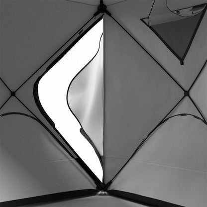 Outsunny Tente de pêche sur glace isolée pour 8 personnes, pop-up, pour -22℉, grise